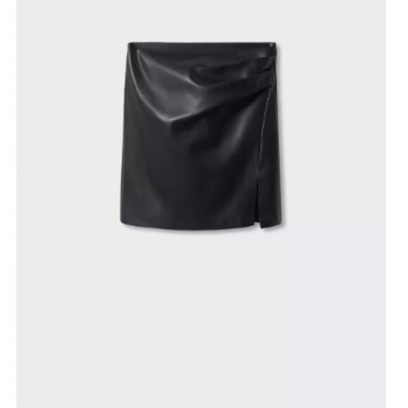 Mango Leather Effect Mini Skirt SIZE XS - Picture 1 of 1